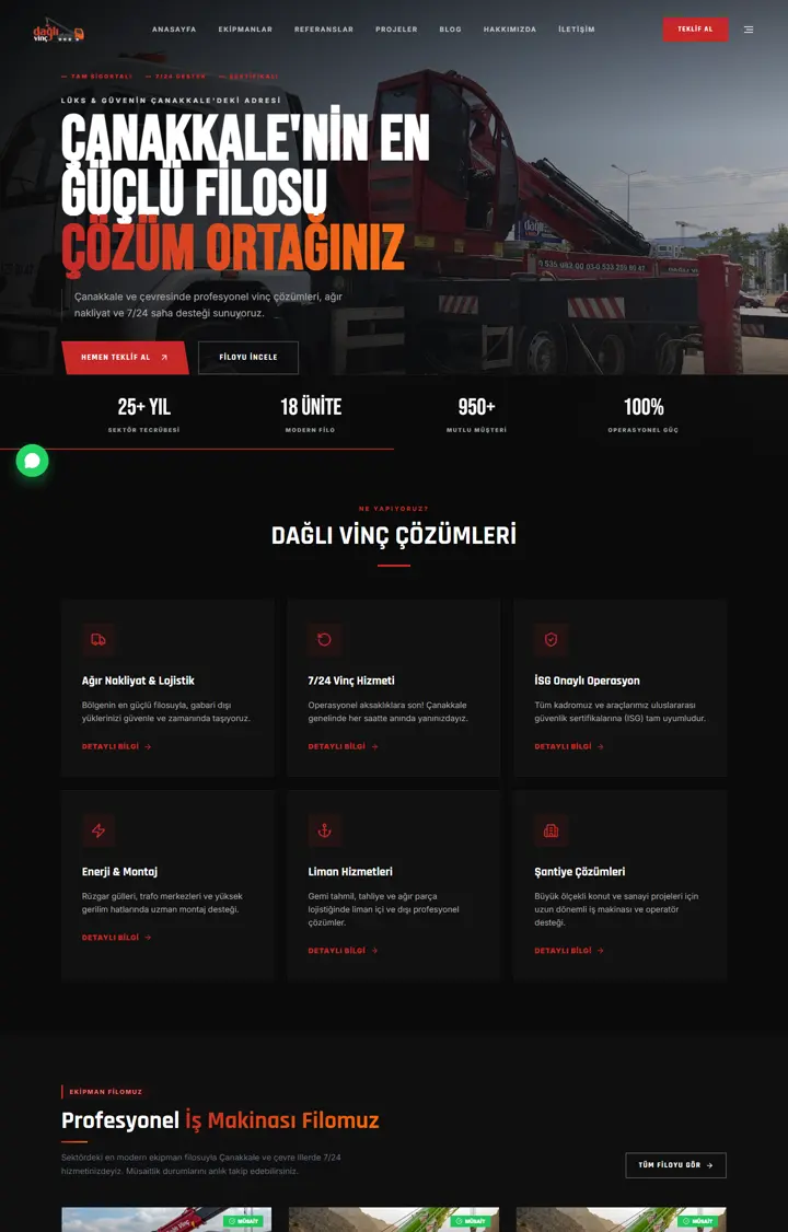 Dağlı Vinç web sitesi